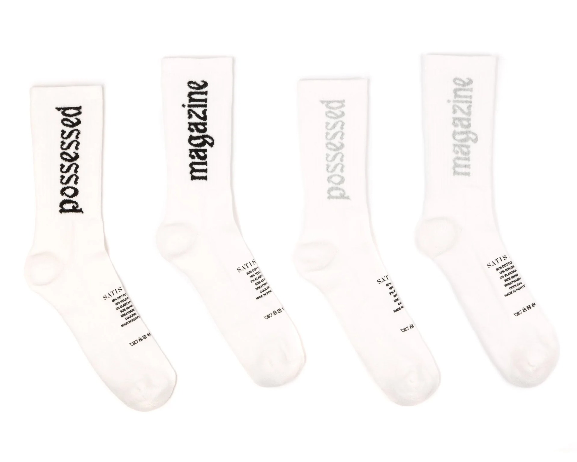 2‑PACK COTTON TUBE SOCKS