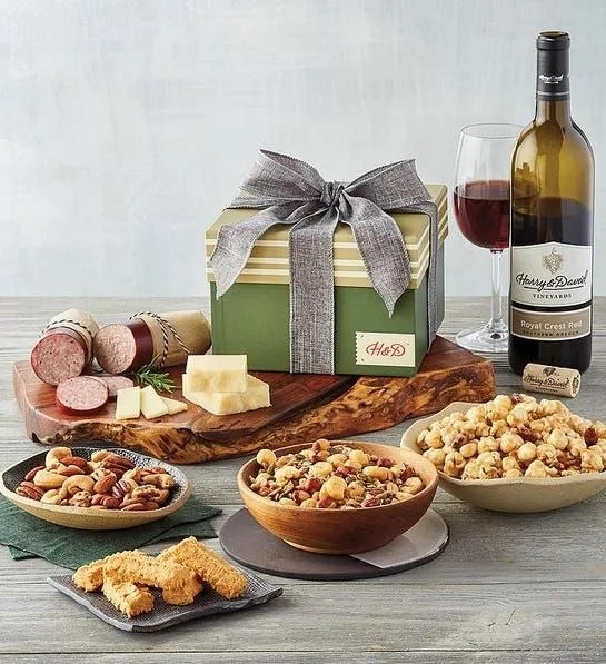 Harry and David Gift Box for Him with Wine