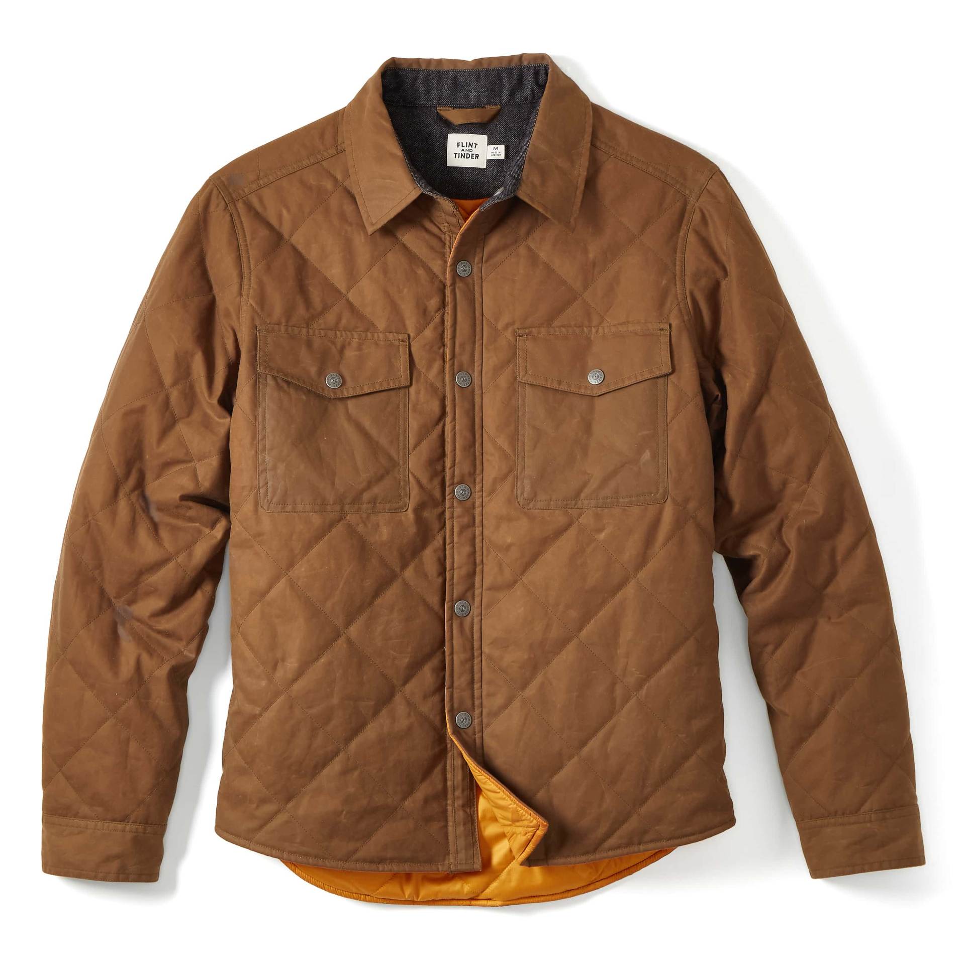 Quilted Waxed Shirt Jacket
