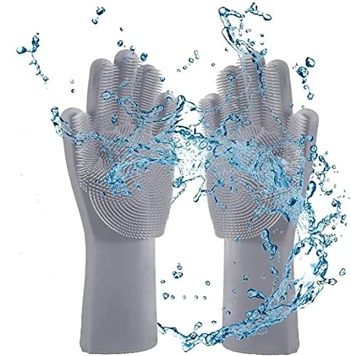 Silicone Dishwashing Scrubber Gloves
