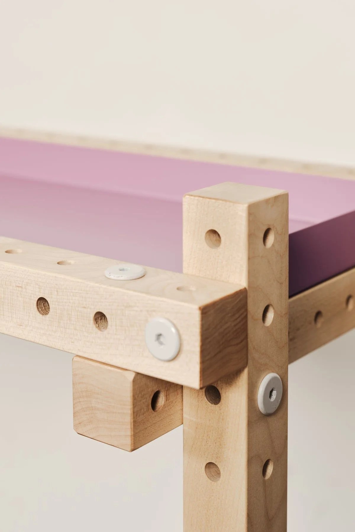 loose parts oak narrow garment rack