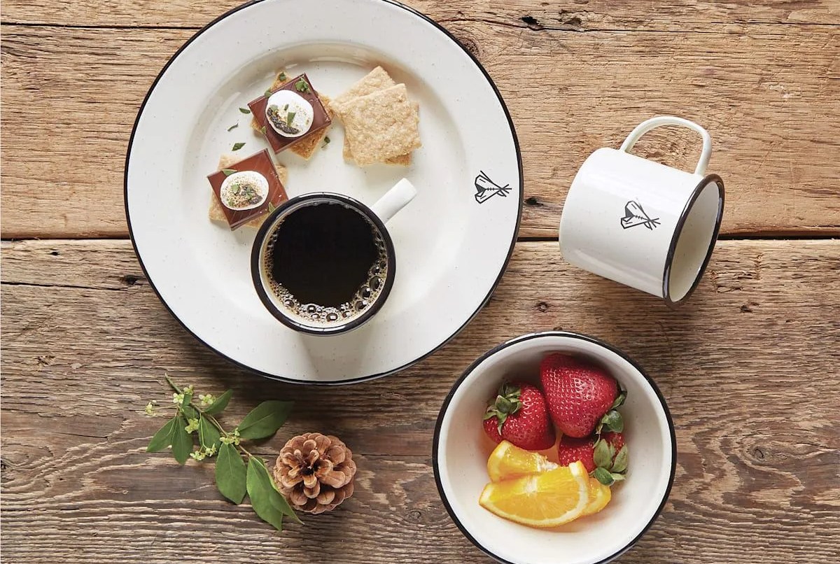 pendleton camp enamelware set camp ivory