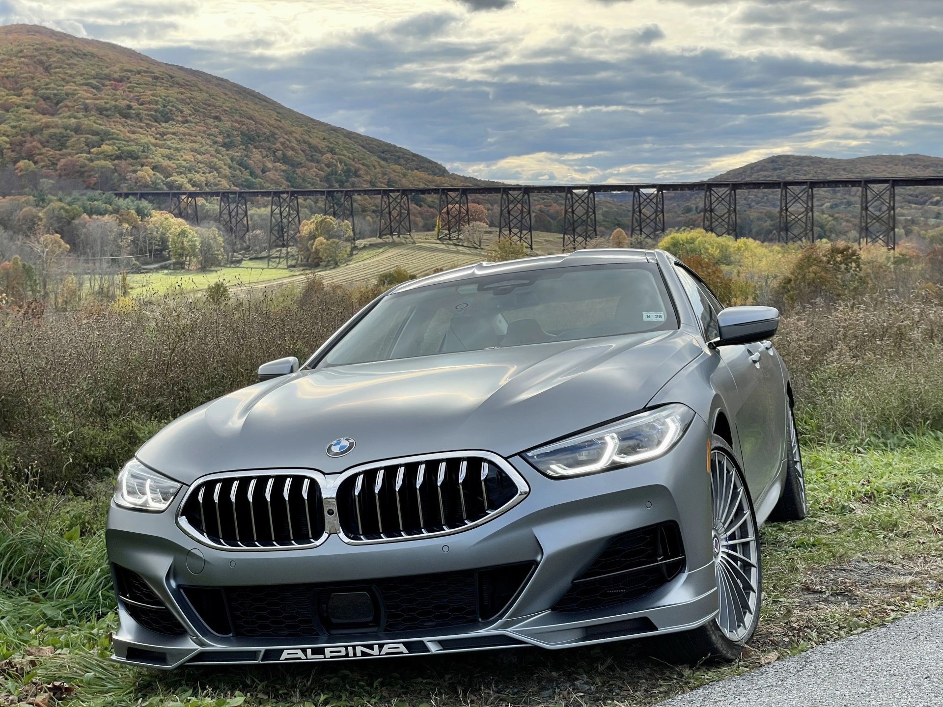 bmw alpina b8 gran coupe in matte gray