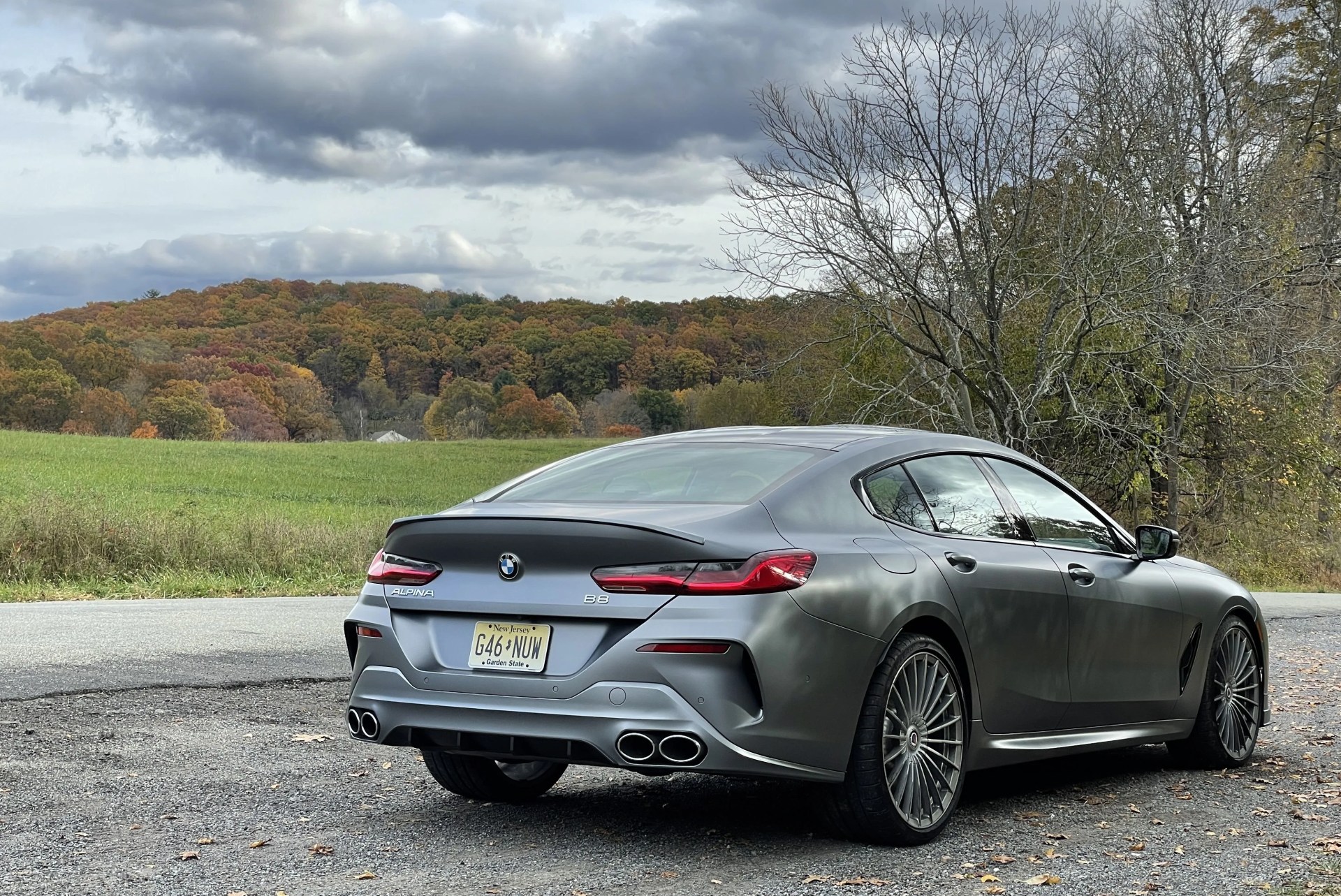 bmw alpina b8 gran coupe in matte gray