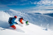 group skiing