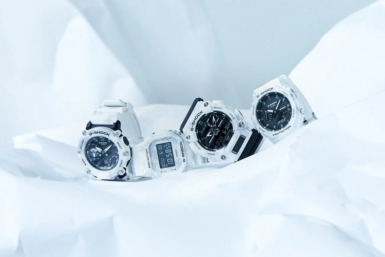 g shock grunge snow camouflage watch series