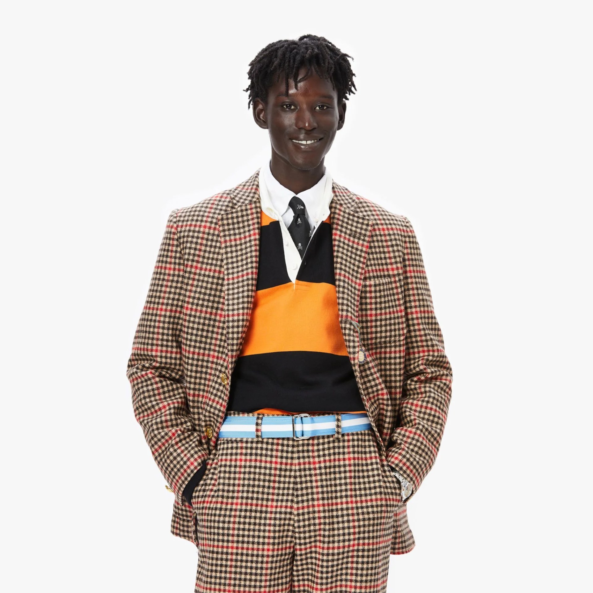 men's gun check wool jacket made to order