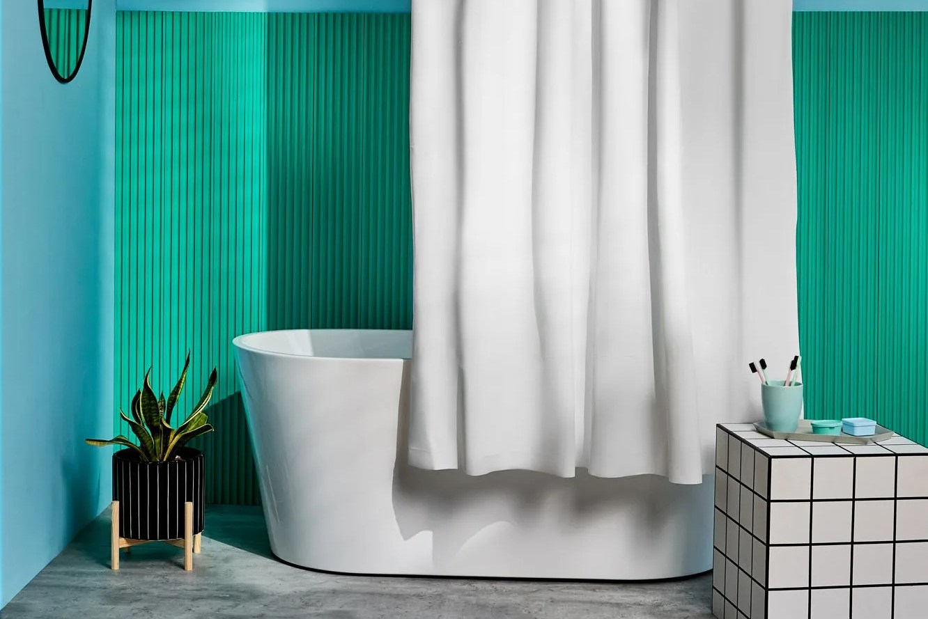 outlines shower curtain