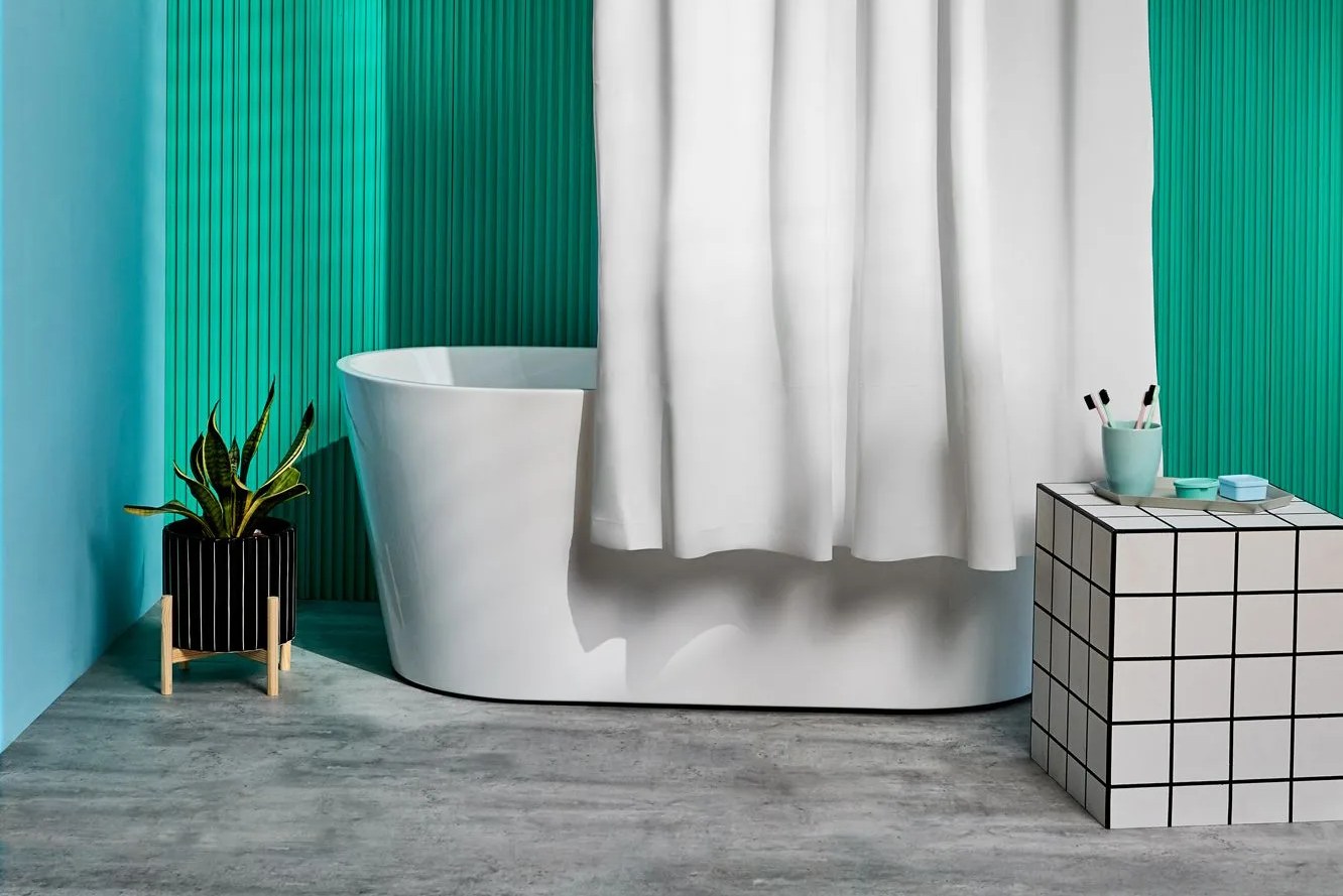 outlines shower curtain