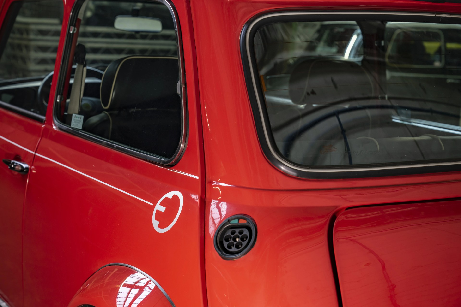 classic mini electric charge port