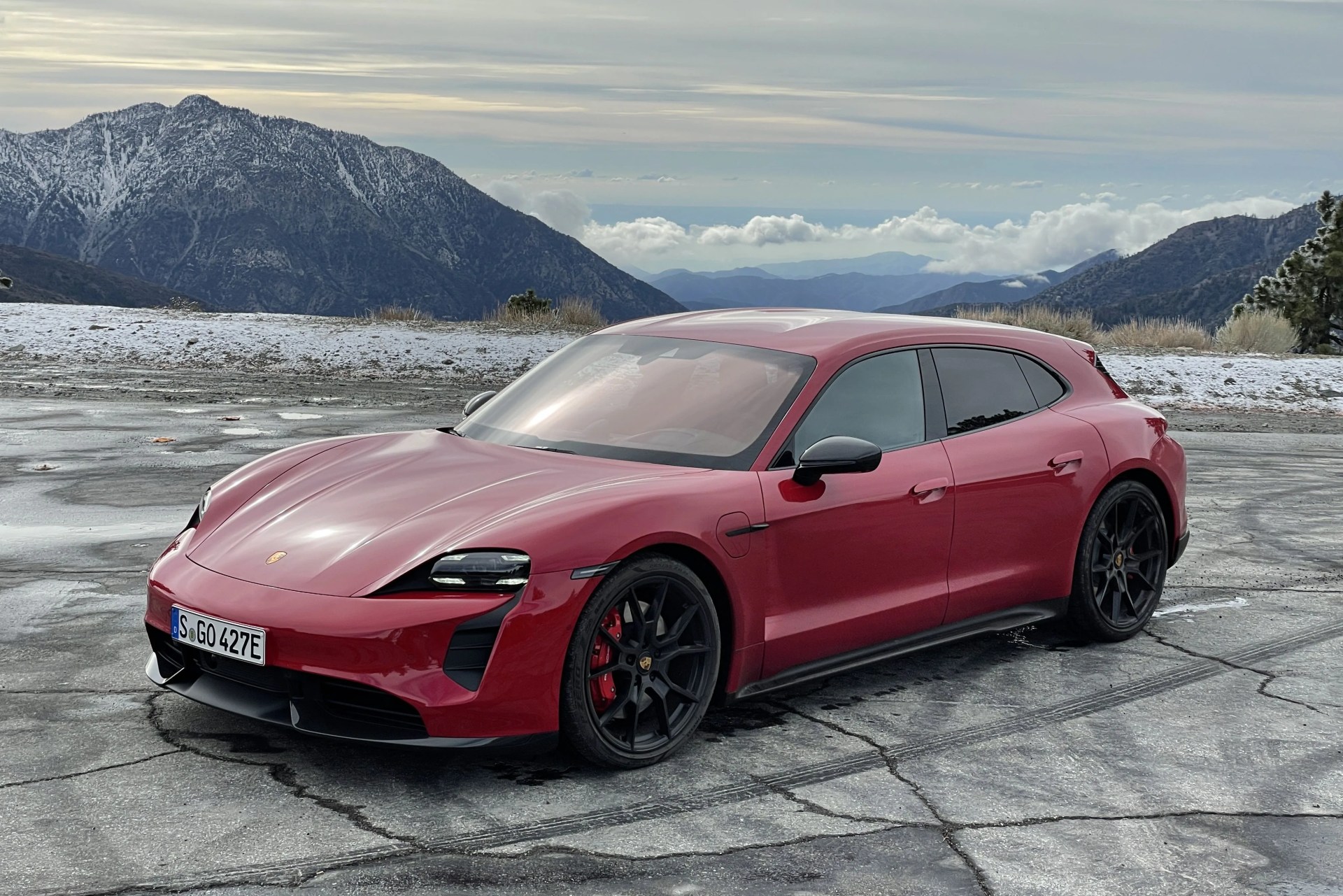 porsche taycan gts sport turismo wagon red