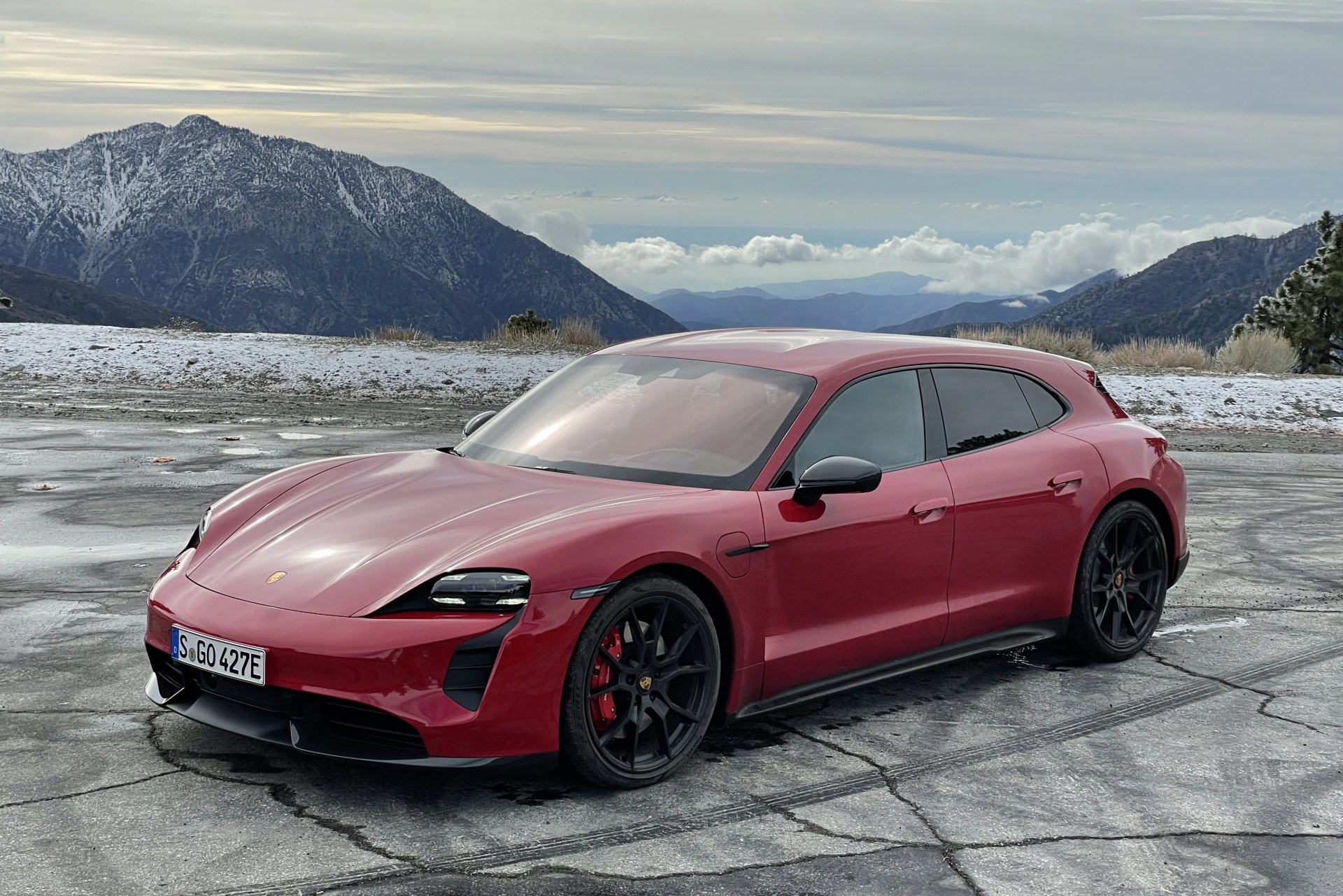 porsche taycan gts sport turismo wagon red