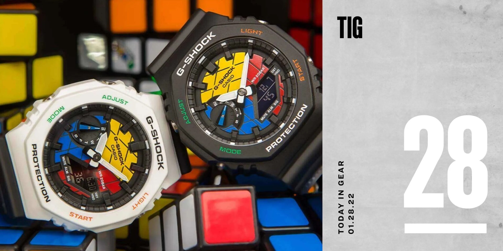 today in gear january 28, 2022 g shock and rubiks cube