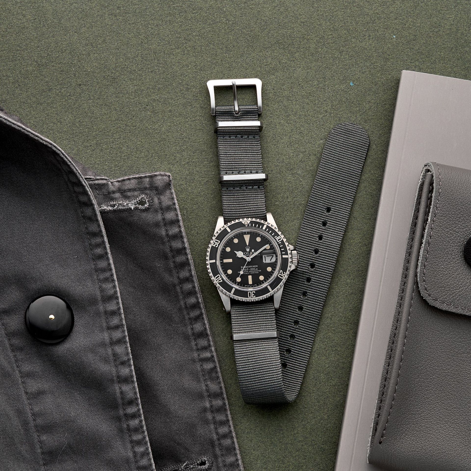 hodinkee ute nylon watch strap grey