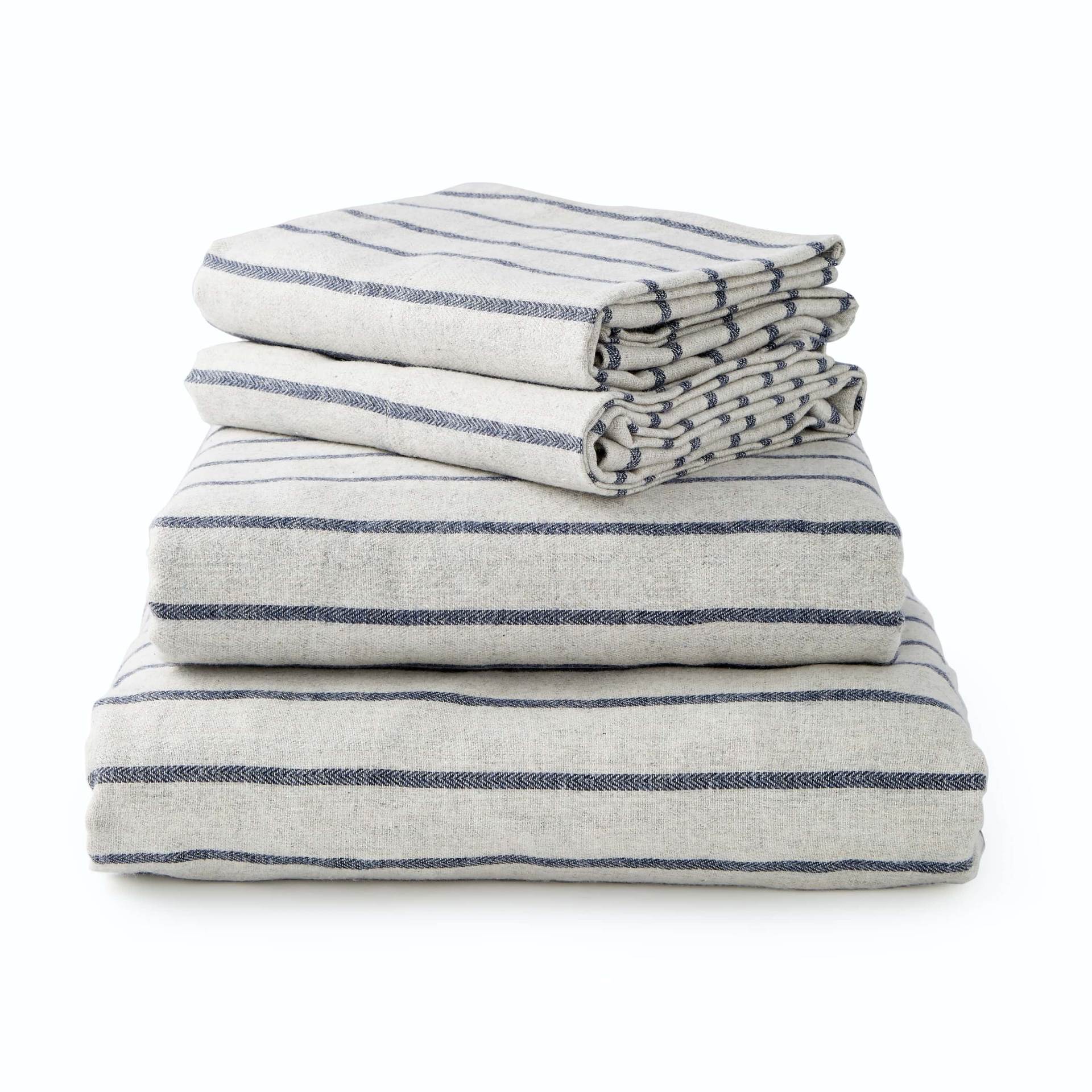 upstate eco heather flannel sheet set