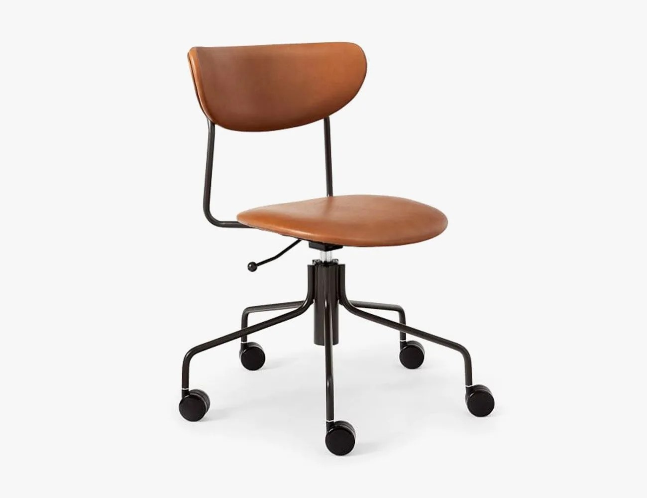 West Elm Petal Leather Swivel Office Chair