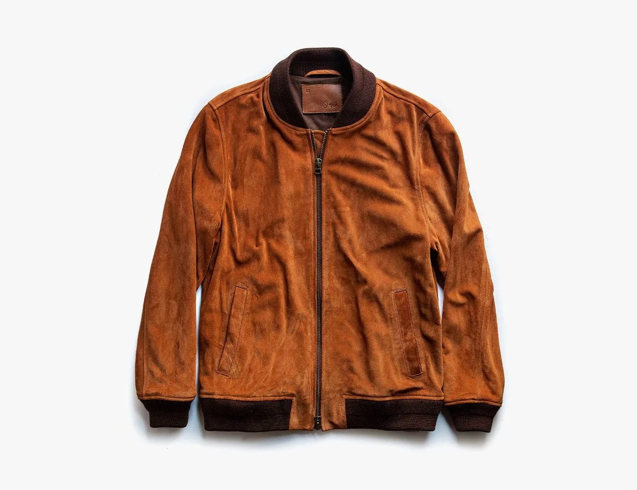 The Bomber Jacket in Whiskey Suede