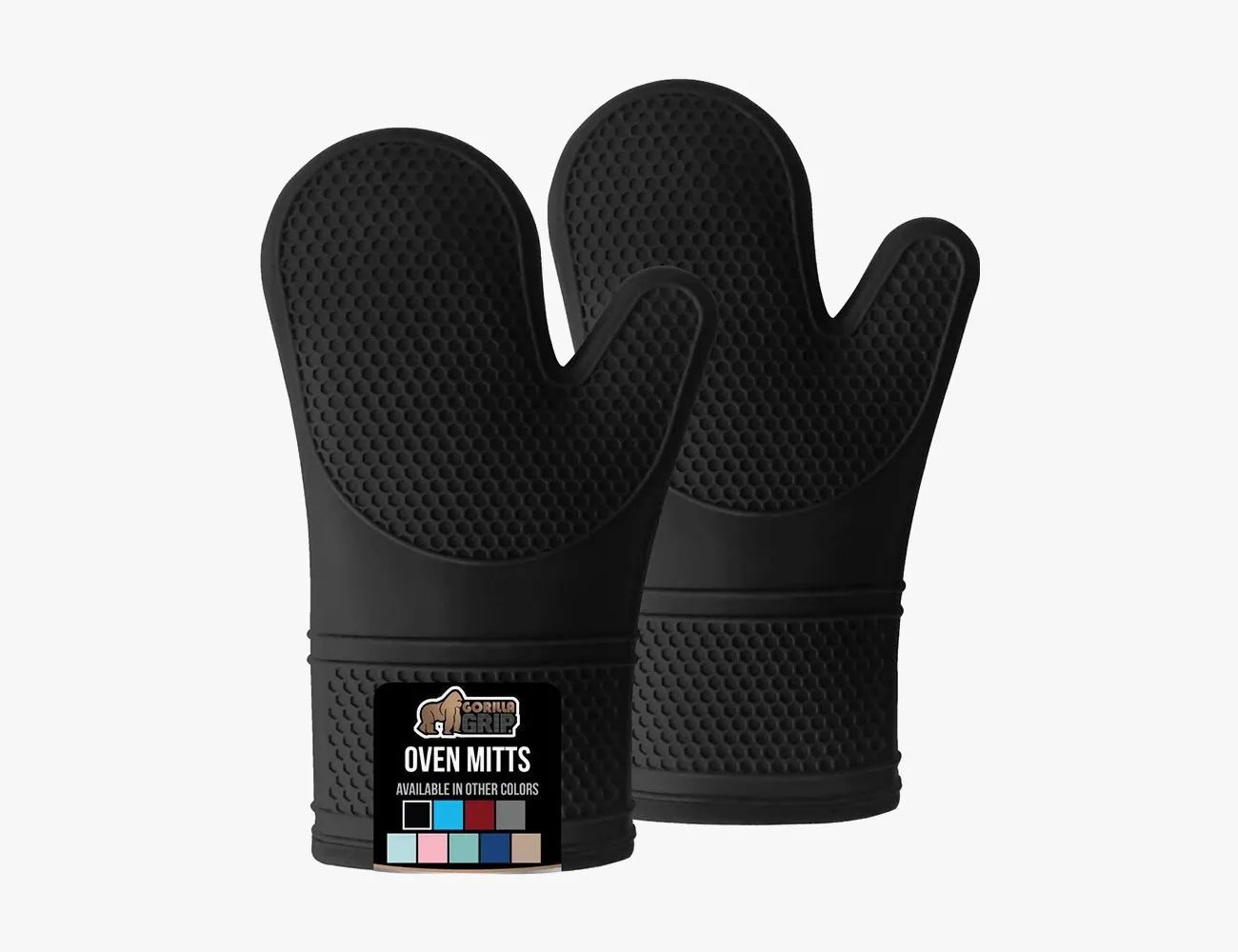 Gorilla Grip Heat Resistant Silicone Oven Mitts Set