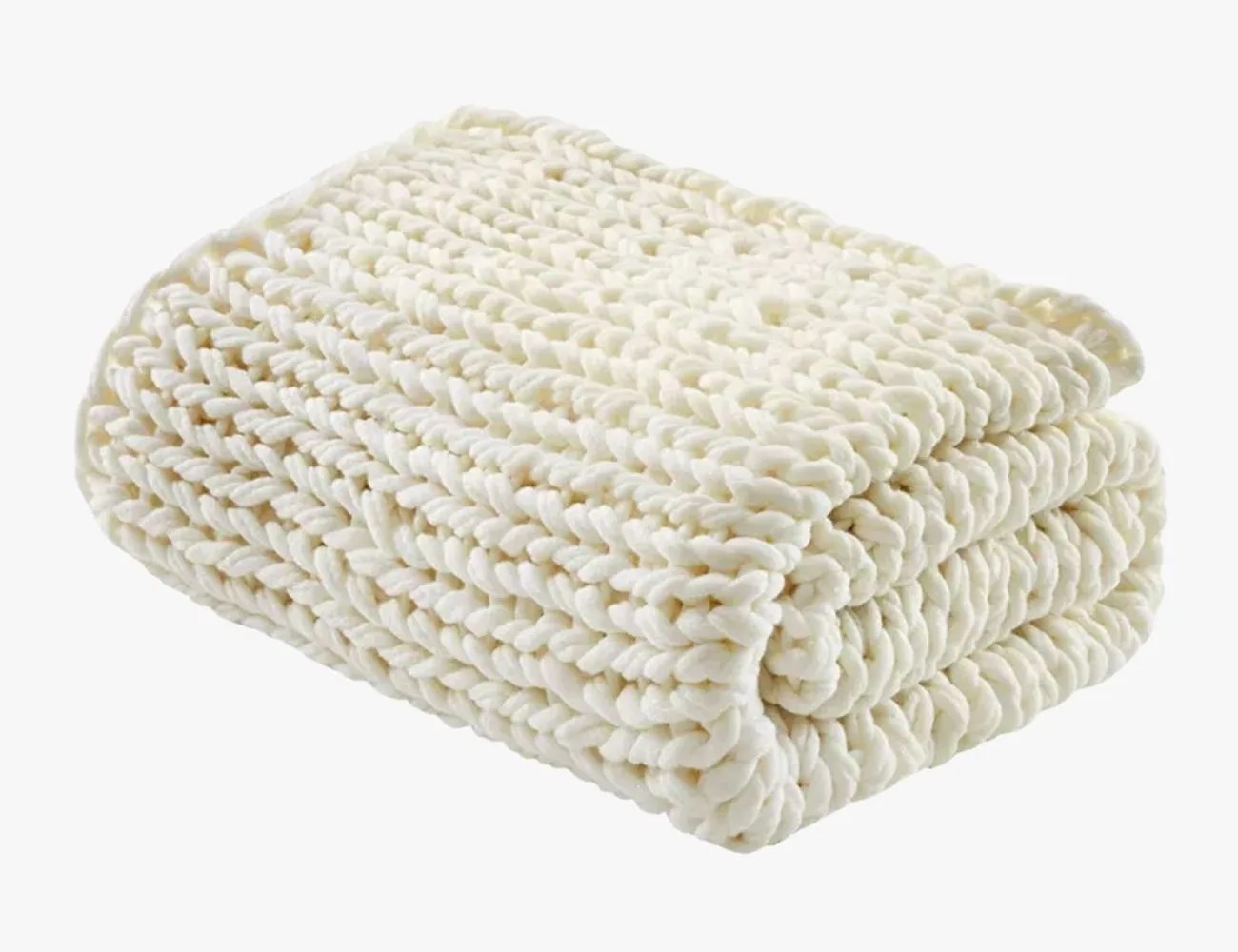 Madison Park Chunky Double Knit Handmade Throw Blanket