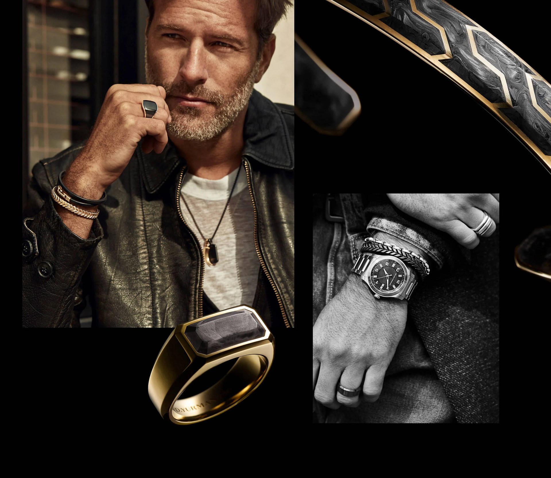 man wearing david yurman ring