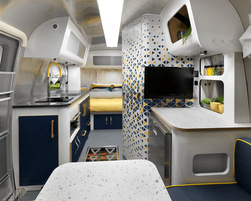 airstream electric camping trailer interior