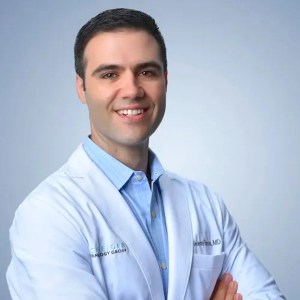 a doctors head shot