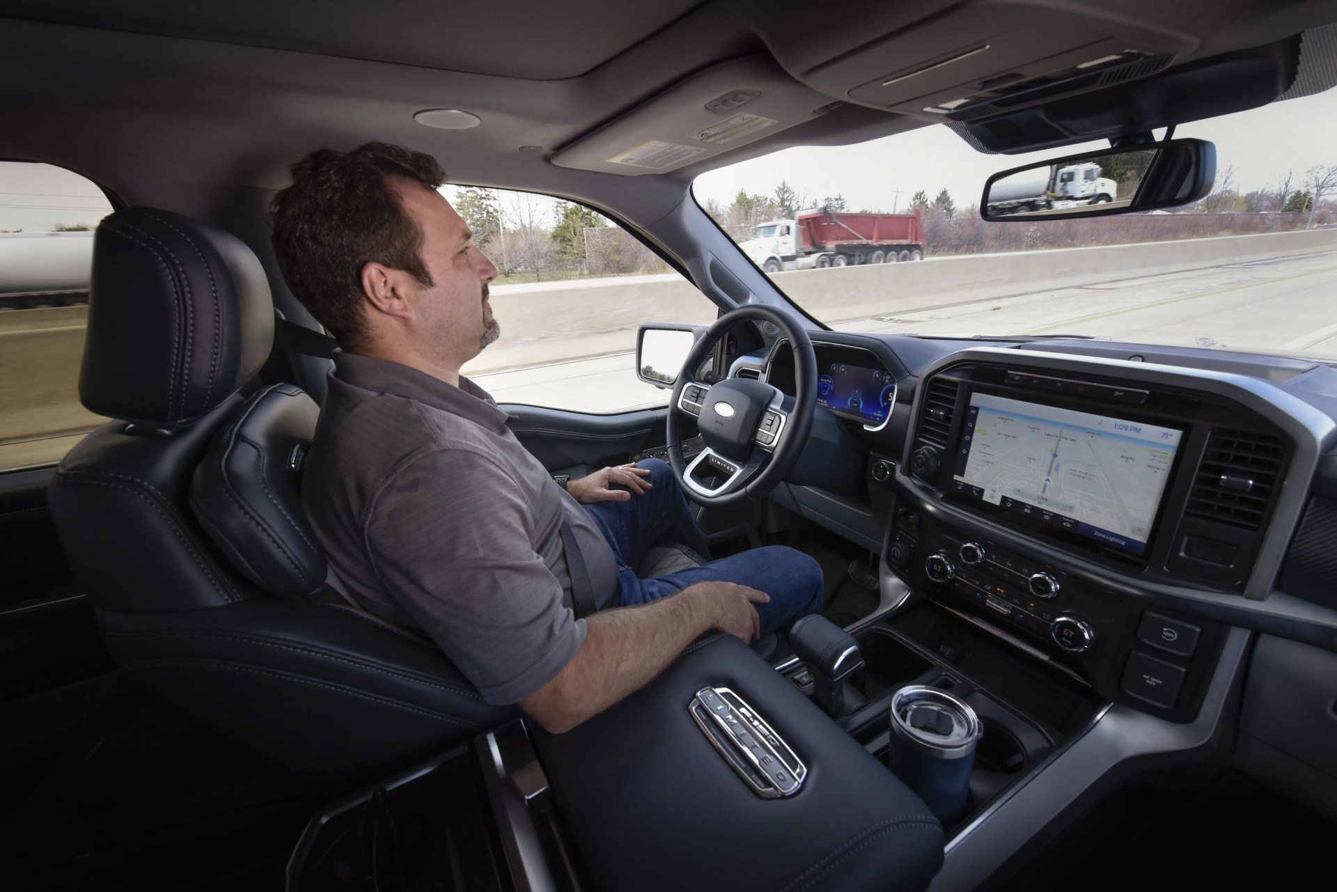 ford will begin offering its new bluecruise hands free highway driving system to customers later this year after 500,000 miles of development testing and fine tuning the technology on a journey across the united states and canada f 150 pictured