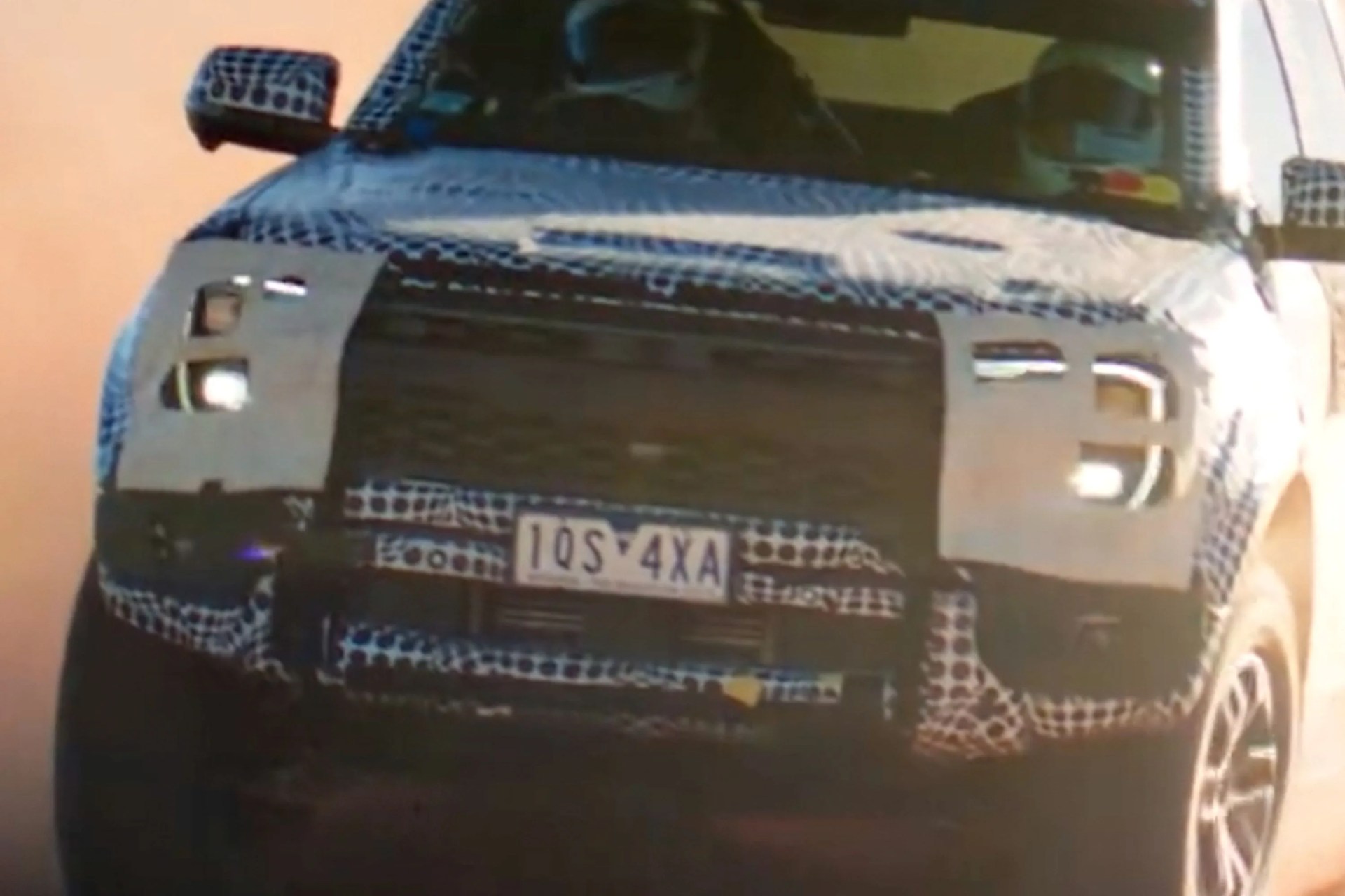 screengrab of ford ranger raptor test vehicle