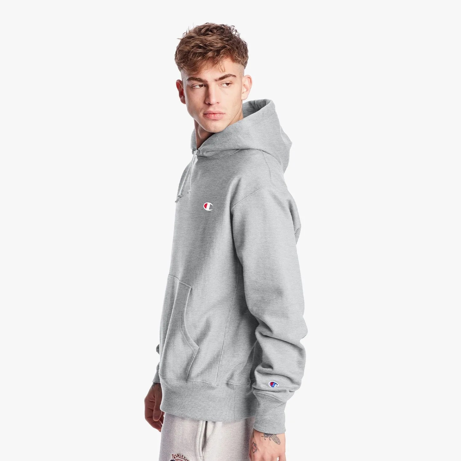 reverse weave hoodie with c logo