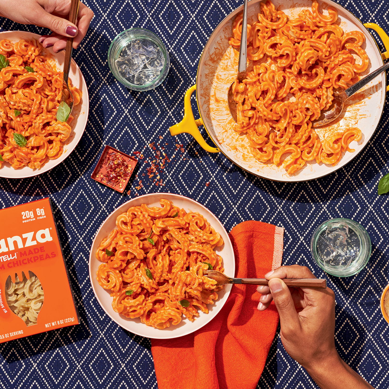 banza x the sporkful cascatelli pasta