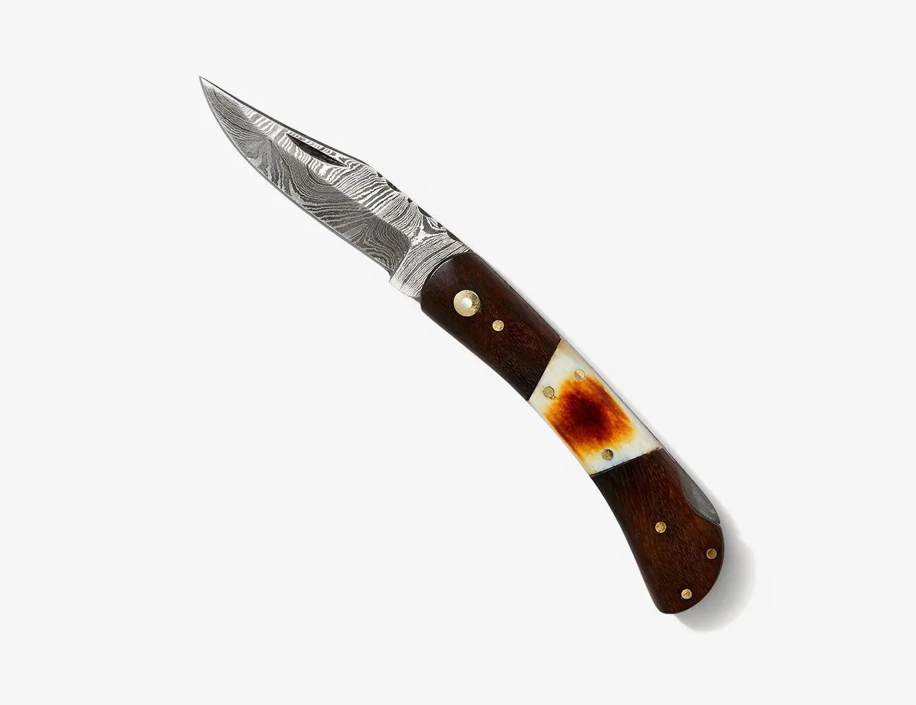 titan international walnut and torched bone damascus
