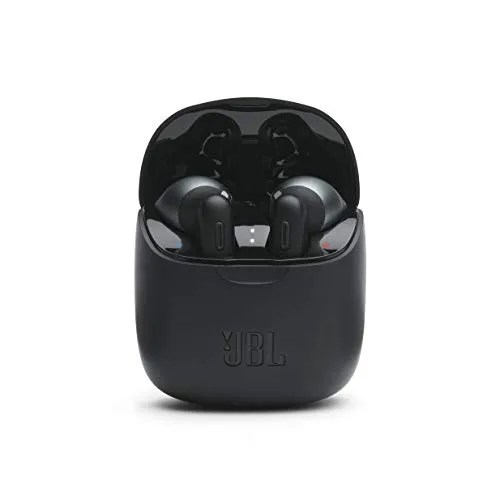 jbl tune 225tws true wireless earbud headphones   jbl pure bass sound, bluetooth, 25h battery, dual connect, native voice assistant black