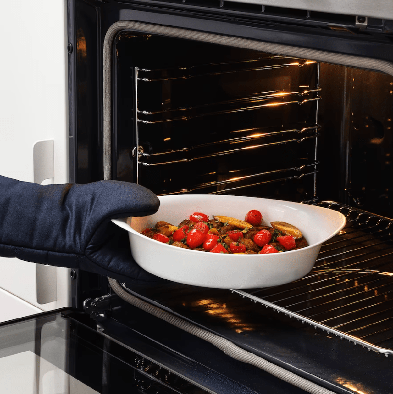 lättviktig oven dish white