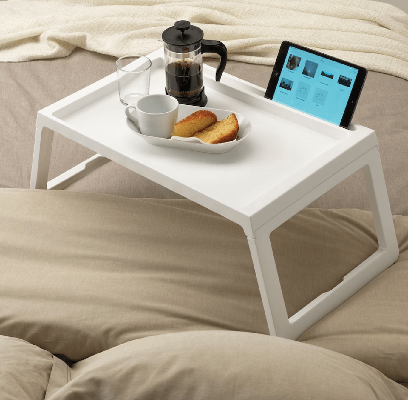 klipsk bed tray white