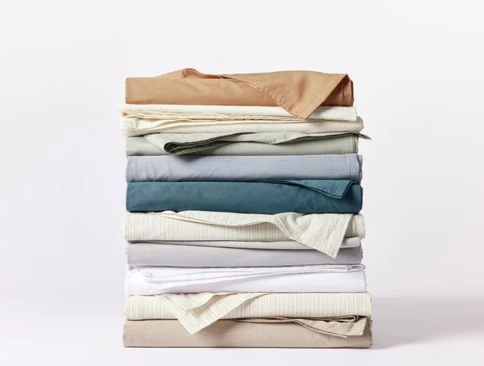 Organic Crinkled Percale Sheets