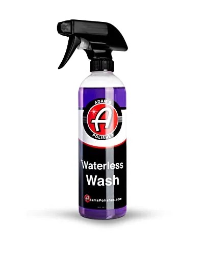 adam's waterless wash 16oz car cleaning car wash spray for car detailing safe ultra slick lubricating formula for car, boat, motorcycle, rv no garden hose, wash soap, or foam cannon needed