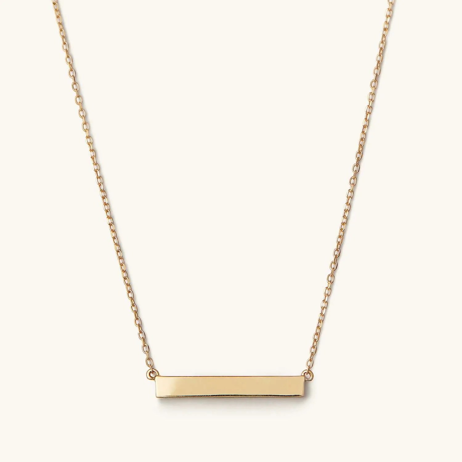 Horizontal Engravable Bar Necklace - $280