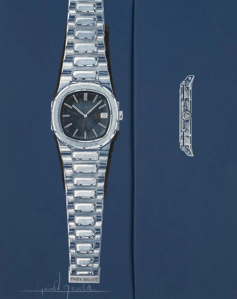 gérald genta original prototype design of the patek philippe nautilus