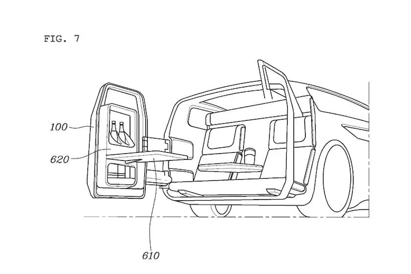 hyundai tailgate patent drawing