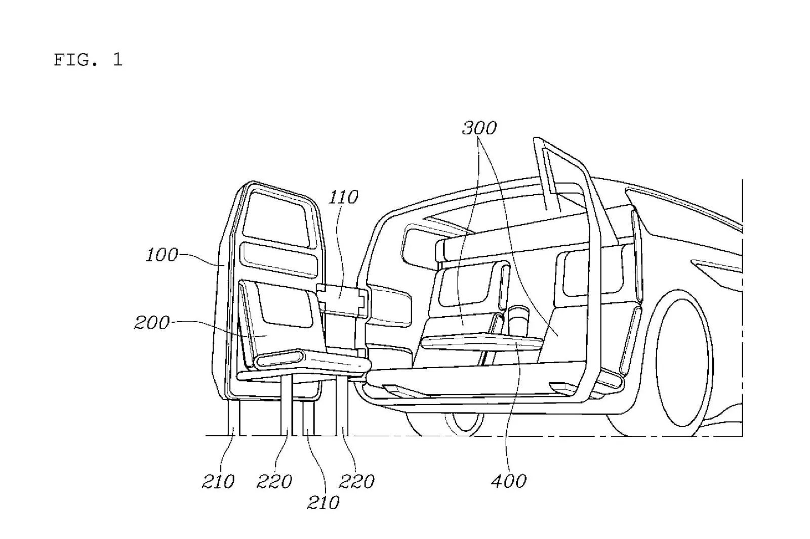 hyundai tailgate patent drawing