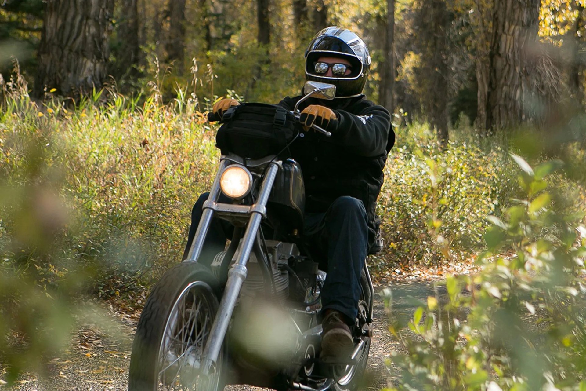 man riding motorcycle