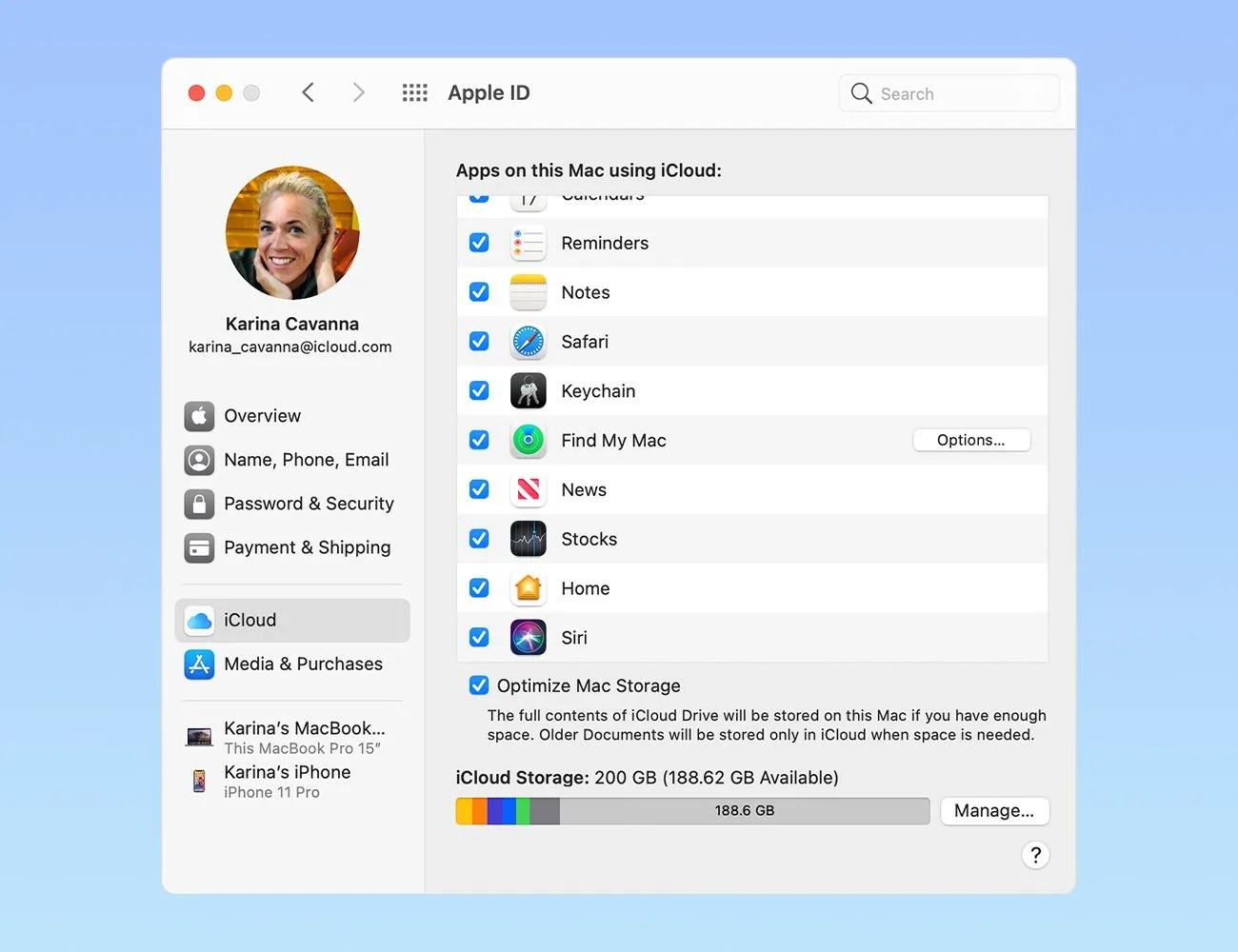 icloud settings