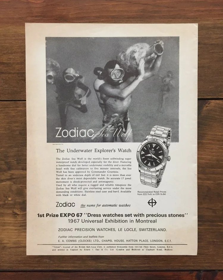 vintage zodiac sea wolf ad