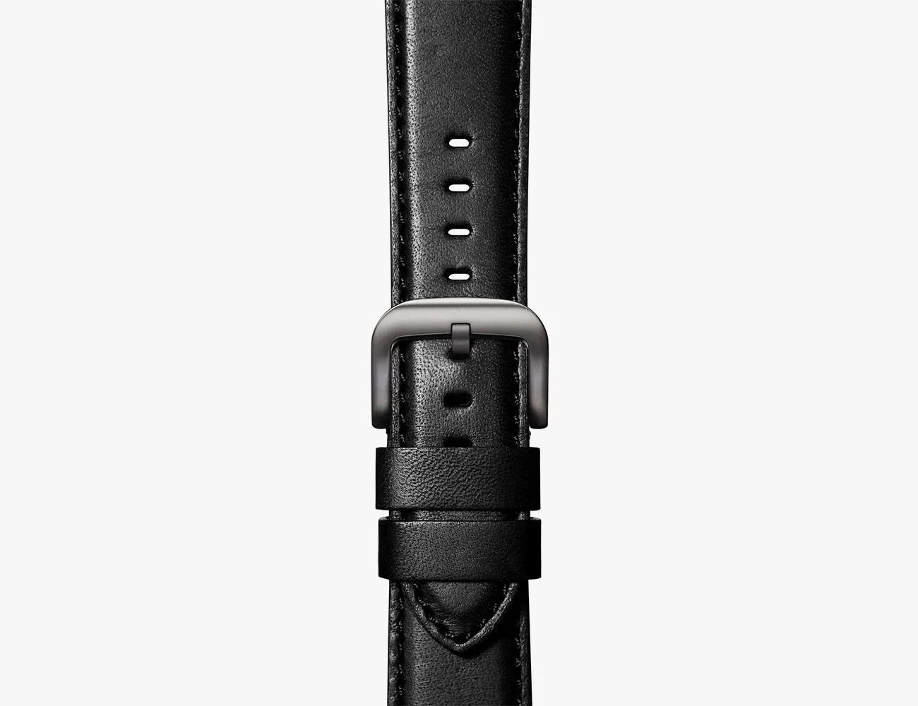 shinola black leather strap for apple watch