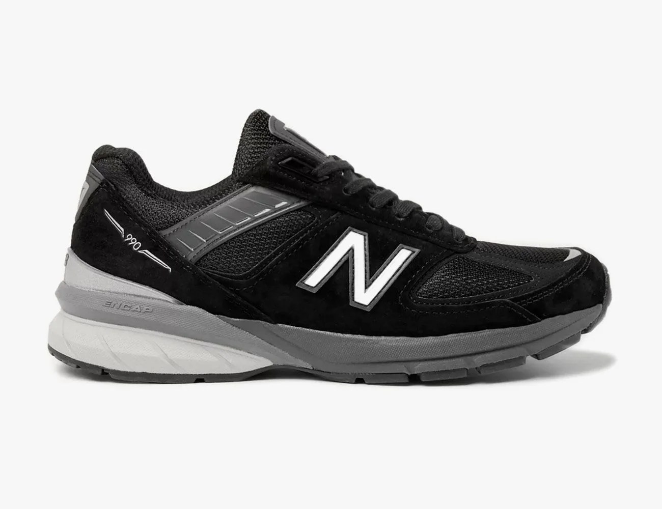 new balance m990v5 suede and mesh sneakers