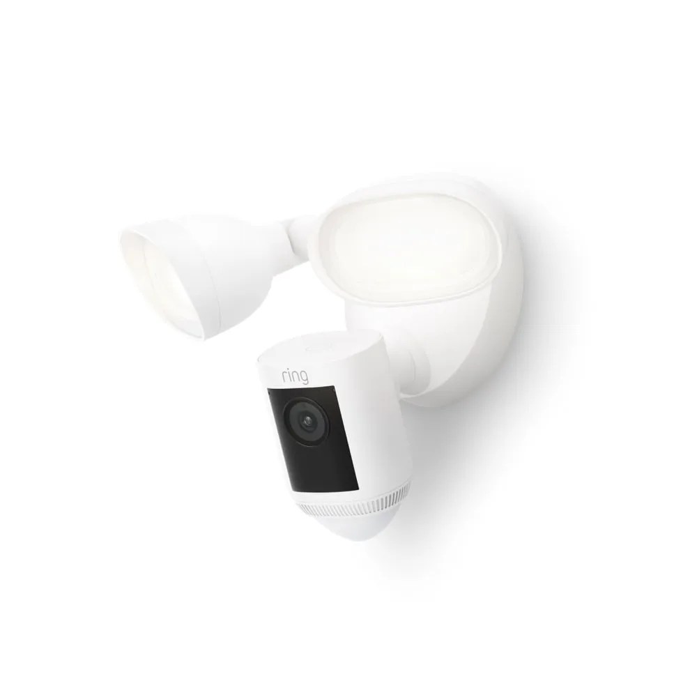 ring floodlight cam wired pro hardwired outdoor smart security camera with two led floodlights white