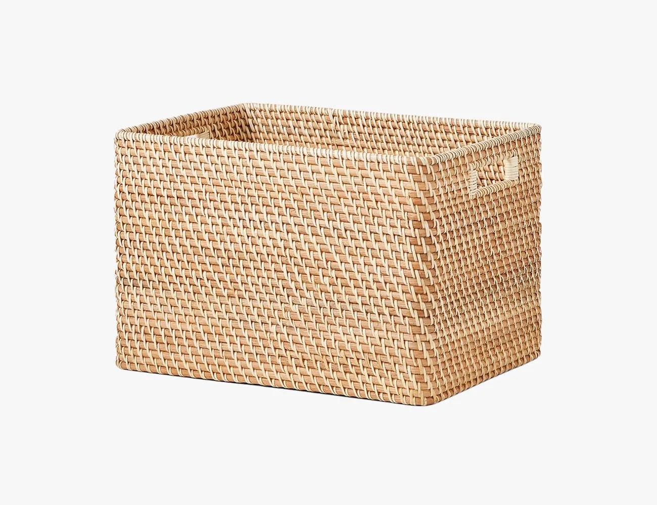 marie kondo x large ori curved rattan bin