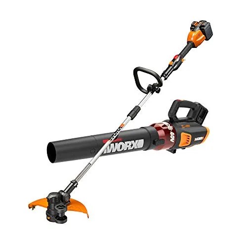 WORX 40V 13" Cordless String Trimmer & Turbine Leaf Blower Power Share Combo Kit - WG927 (Batteries & Charger Included)
