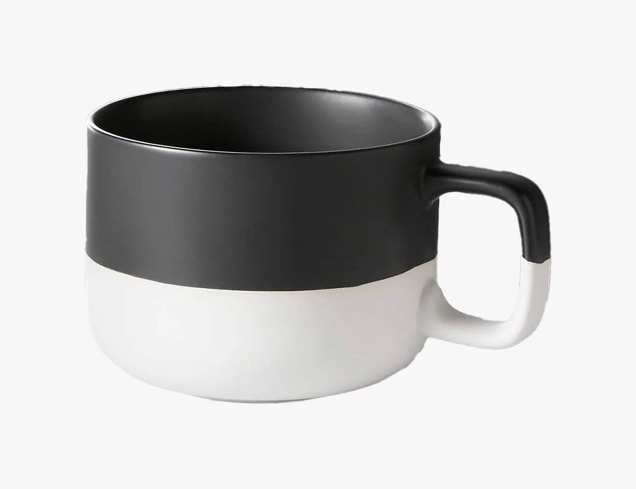 cb2 black dip coffee mug
