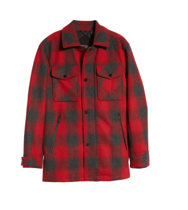 Pendleton Longmont Wool Blend Shirt Jacket in Red Ombre at Nordstrom, Size Small